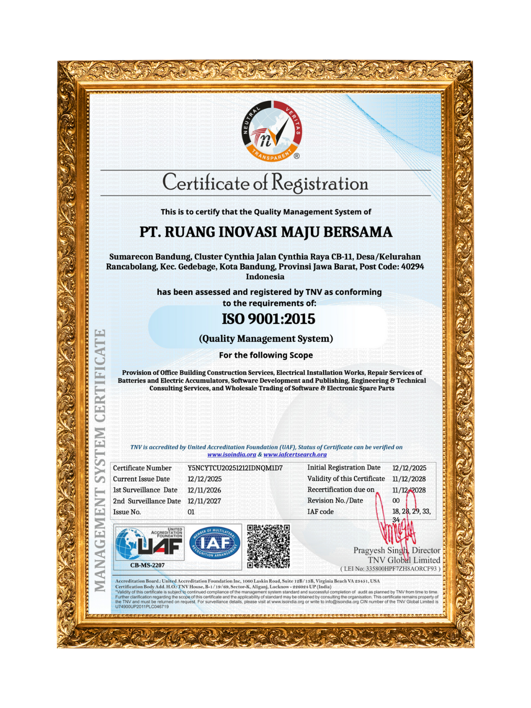 Standar ISO 9001:2015 - Quality Management System